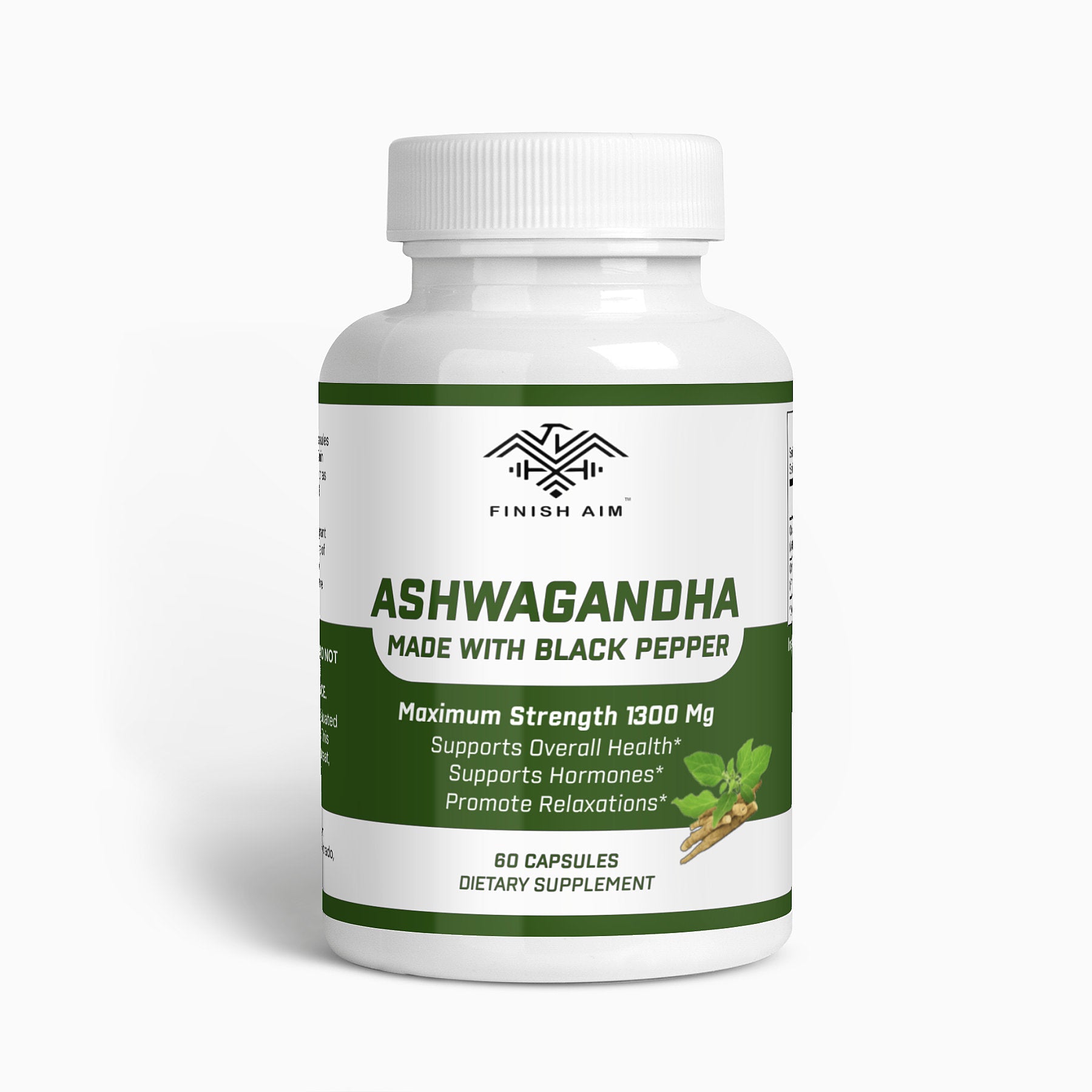 Finish Aim Ashwagandha & Black Pepper - Hormonal Balance & Relaxation Support