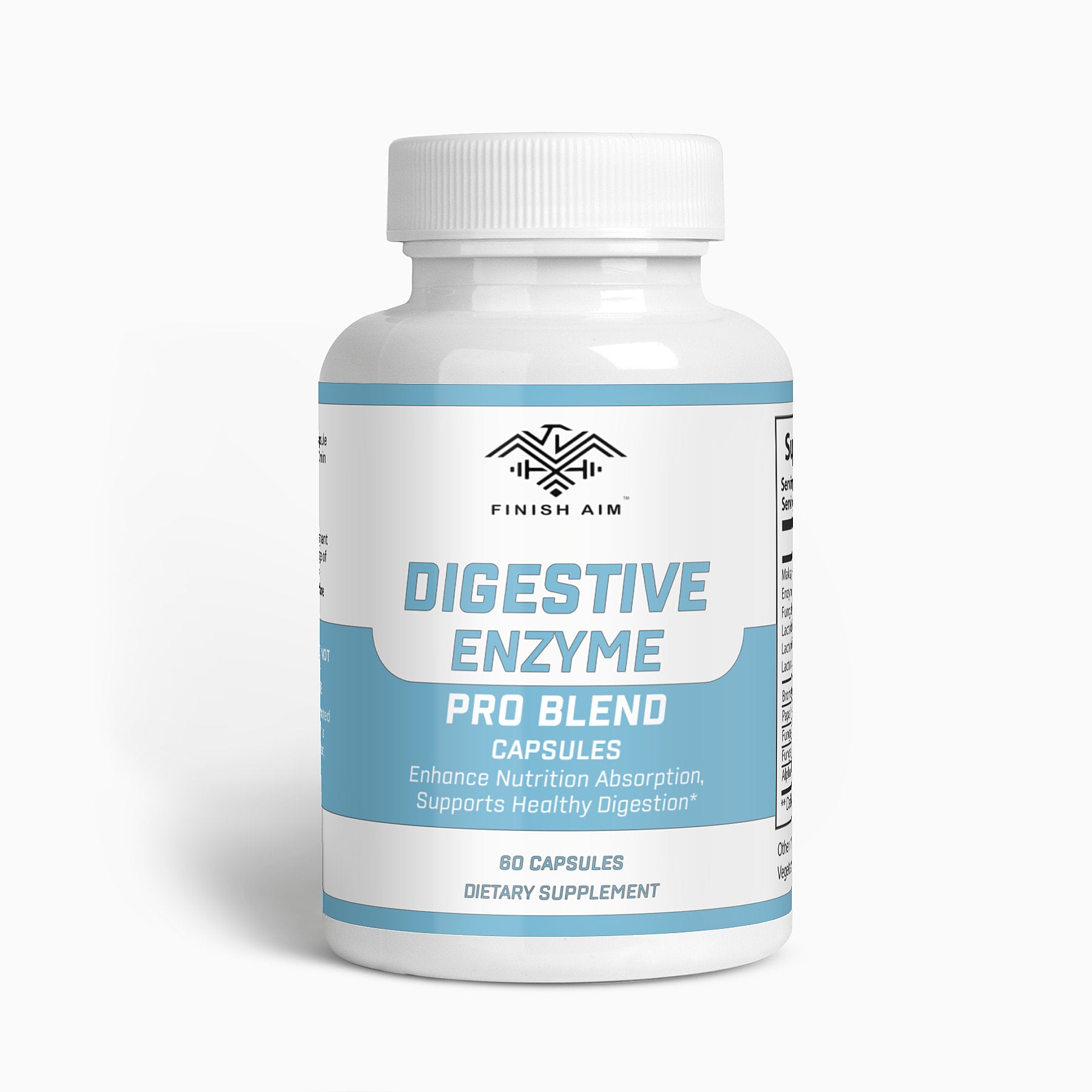 Finish Aim Digestive Enzyme Pro Blend - 60 Capsules for Healthy Digestion