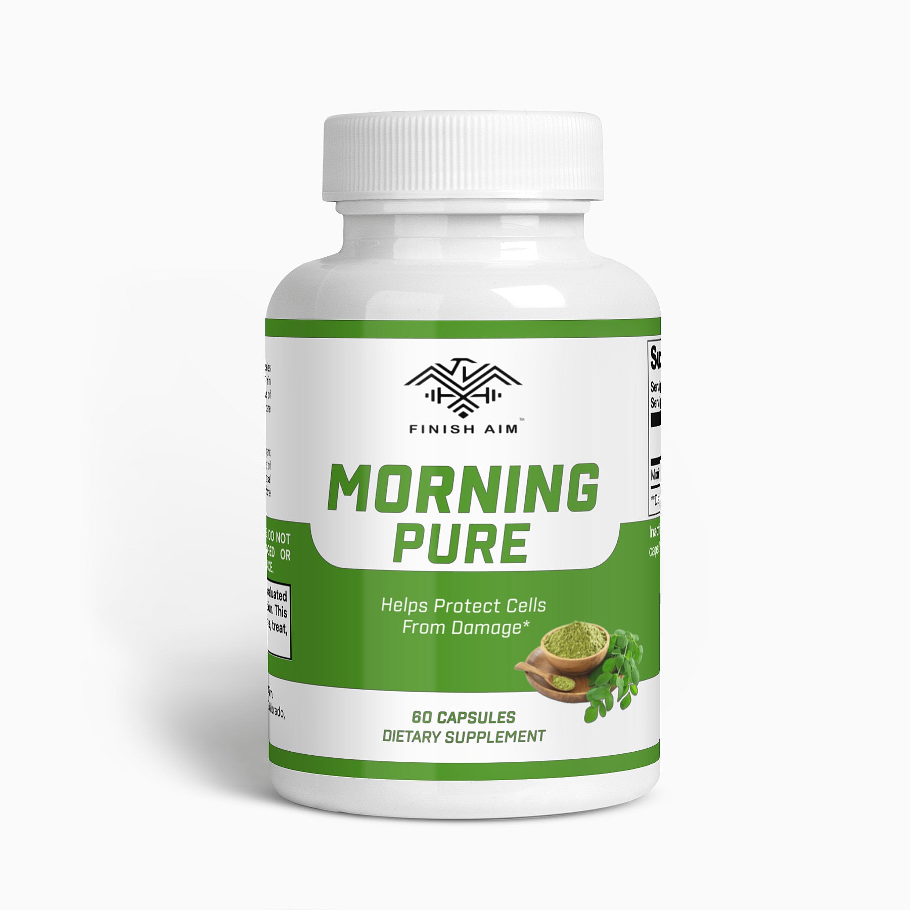 Finish Aim Moringa Pure - 60 Capsules, Shielding Cells from Harm