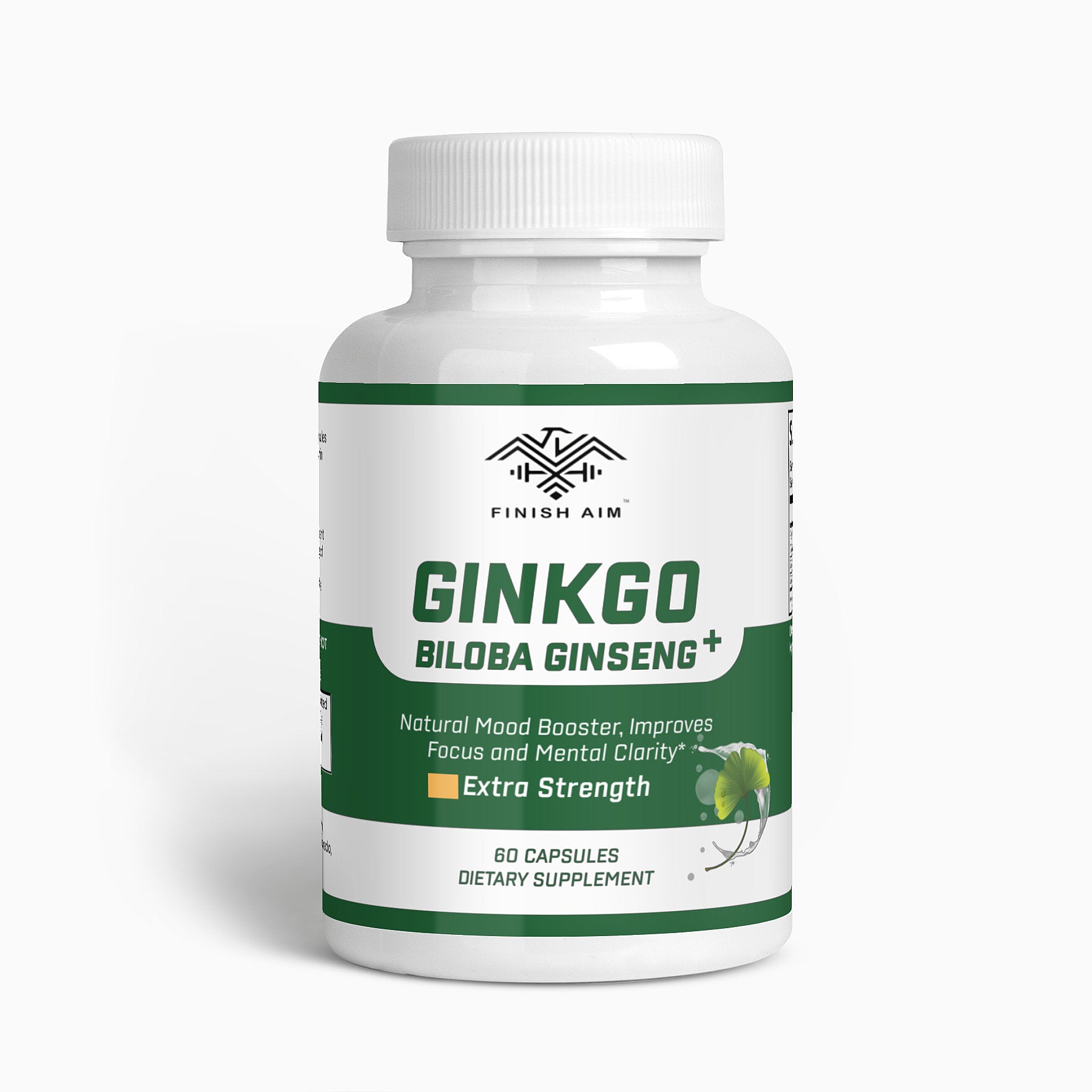 Finish Aim Ginkgo Biloba + Ginseng  helps to give strength ,improves focus and Mental Clarity