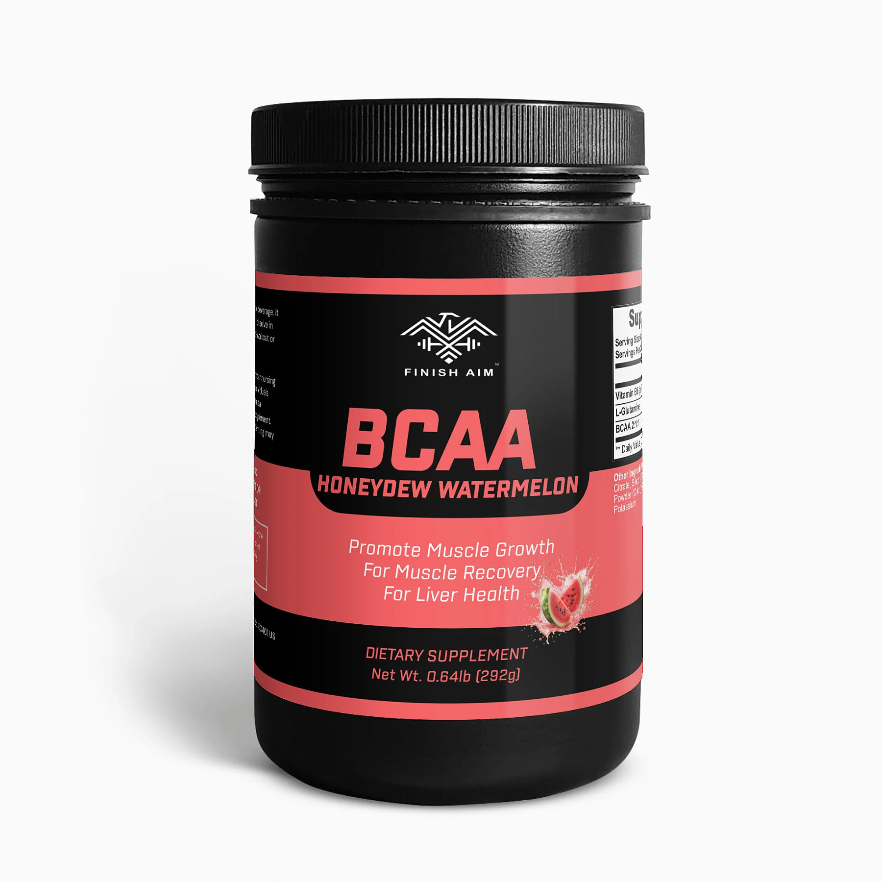 Finish Aim BCAA Post-Workout Powder (Honeydew/Watermelon) for Enhanced Muscle Growth, Recovery, and Liver Support