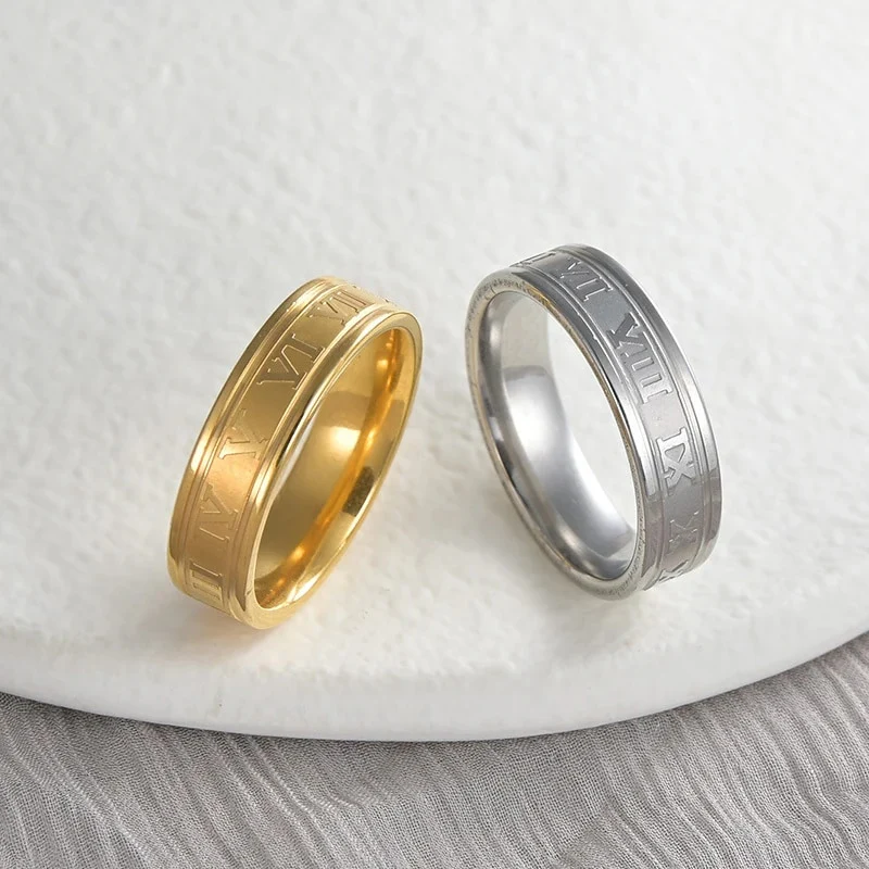 6mm Couple Rings Stainless Steel Ring