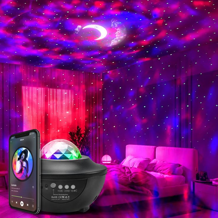 Galaxy Dreams: Ocean Wave LED Projector with Music Bluetooth Speaker