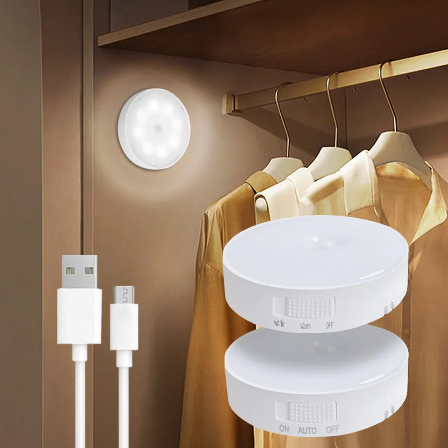 Motion Sensor Rechargeable LED Cabinet Lights: Illuminate Your Space in Style!