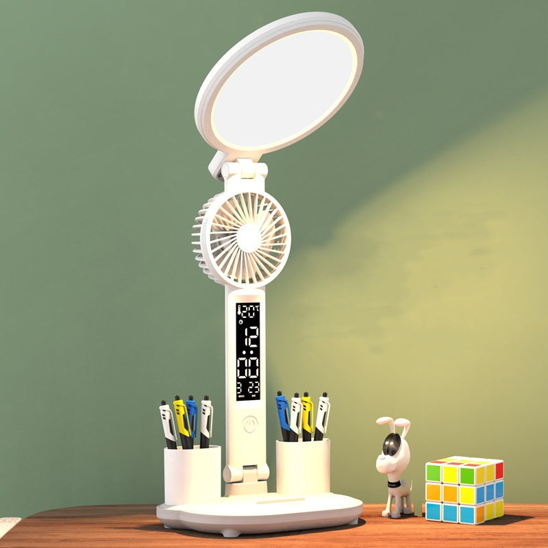 Versatile LED Clock Lamp: Chargeable, Dimmable, Foldable!