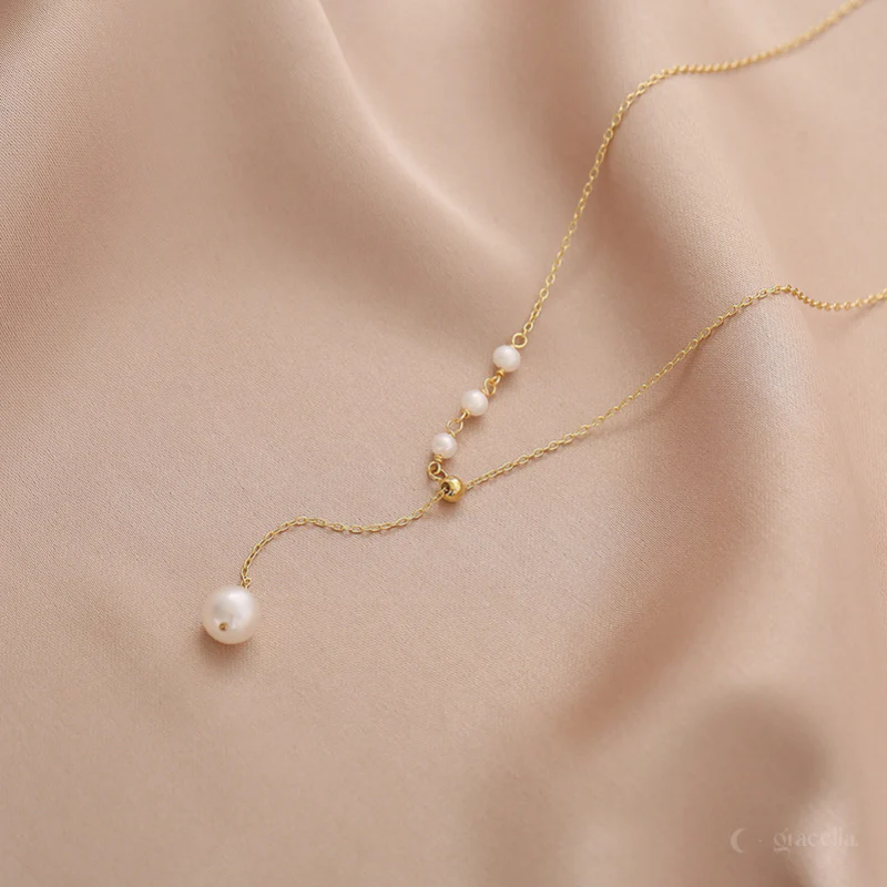 After Hours Dainty Pearl Necklace