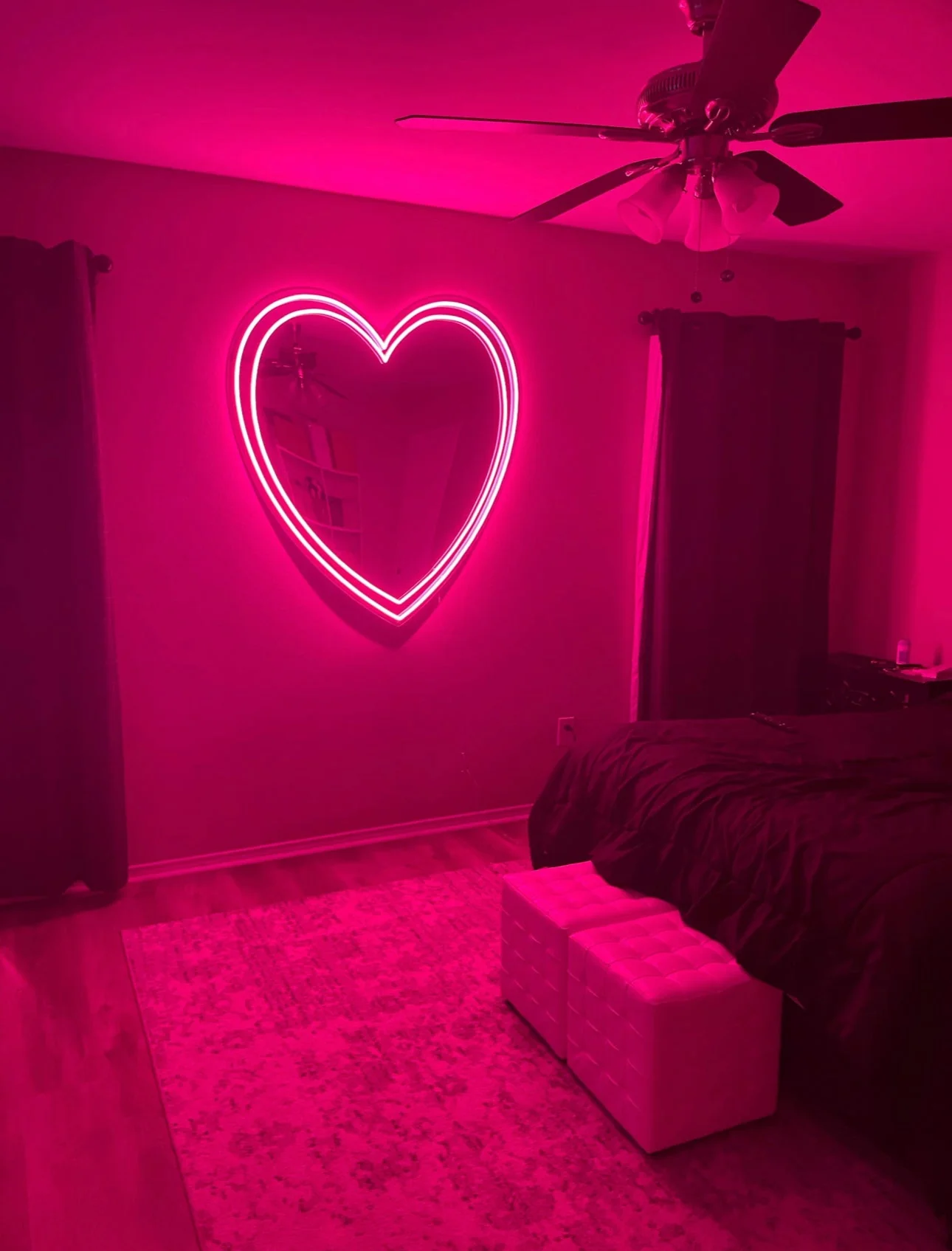 Double Heart Mirror