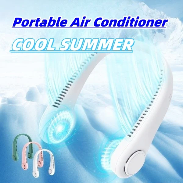 【Essential for Outdoor Sports】USB Rechargeable Bladeless Neck Fan: A Stylish Choice for Cool Summer Adventures, Hands-Free