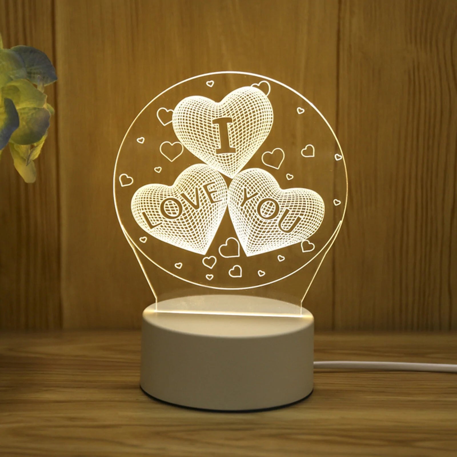USB Powered Acrylic 3D Night Light | Innovative Home Decor Lamp
