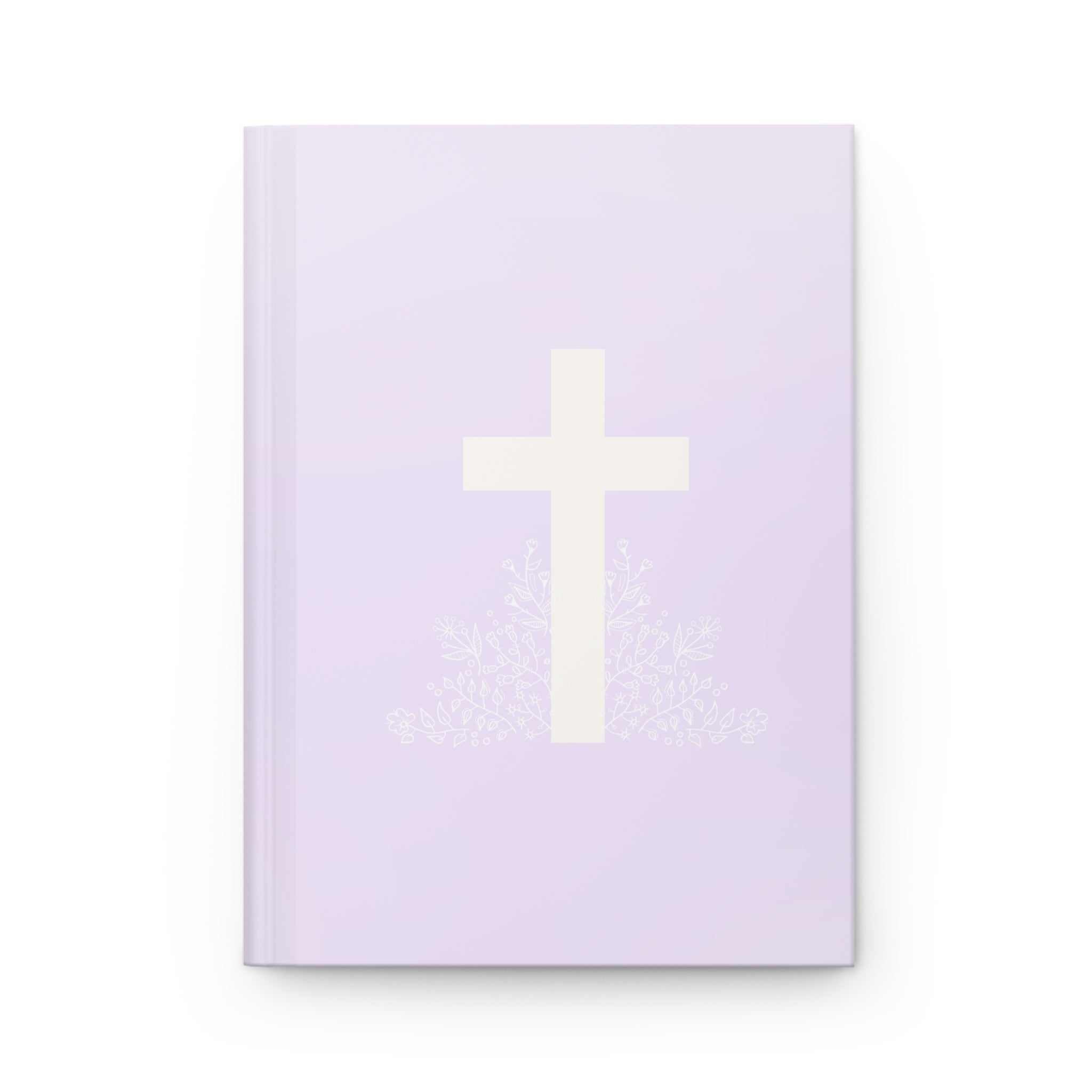 Prayer Journal- Purple & White Floral Cross