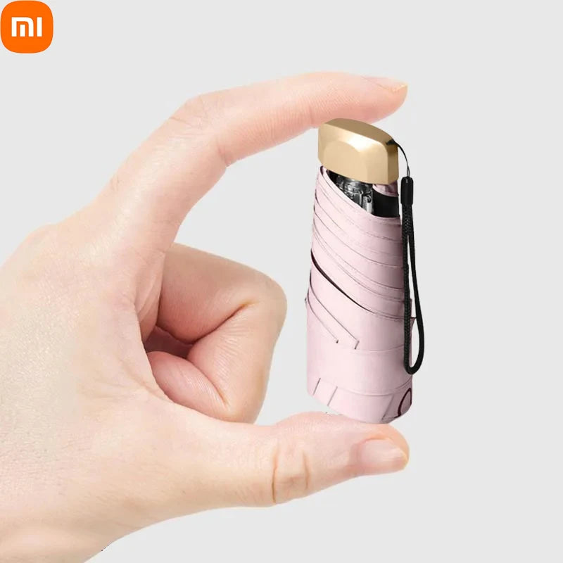 Xiaomi-Mini sombrilla de protección UV para exteriores, sombrilla ultraligera plegable de cinco pliegues