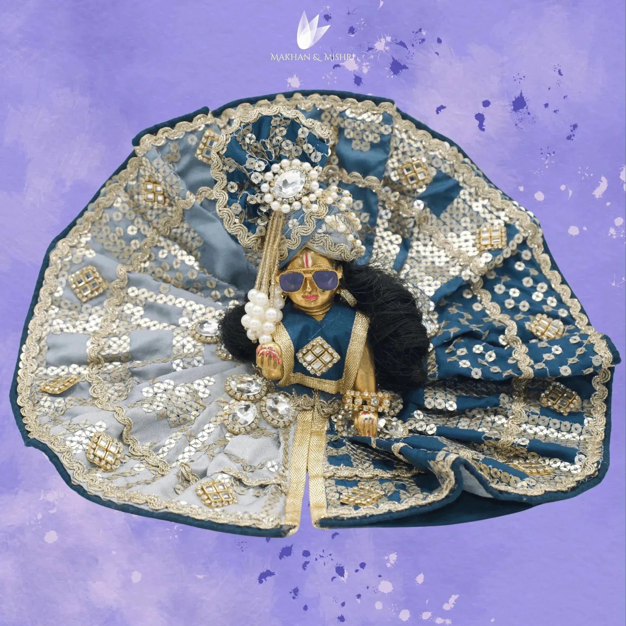 Royal Sapphire: Laddu Gopal Ji Dress