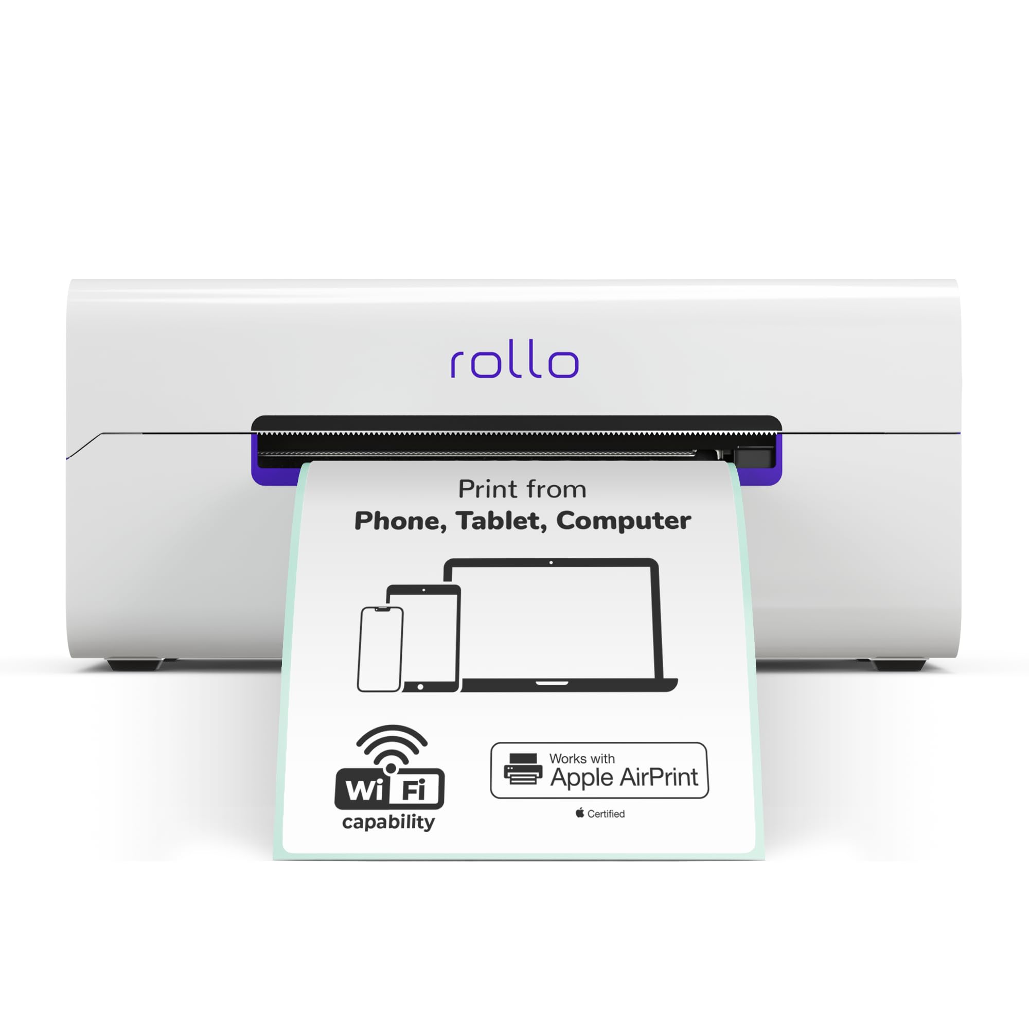Rollo Wireless Shipping Label Printer - Wi-Fi Thermal Label Printer for Shipping Packages - AirPrint from iPhone, iPad, Mac - 4x6 Label Printer