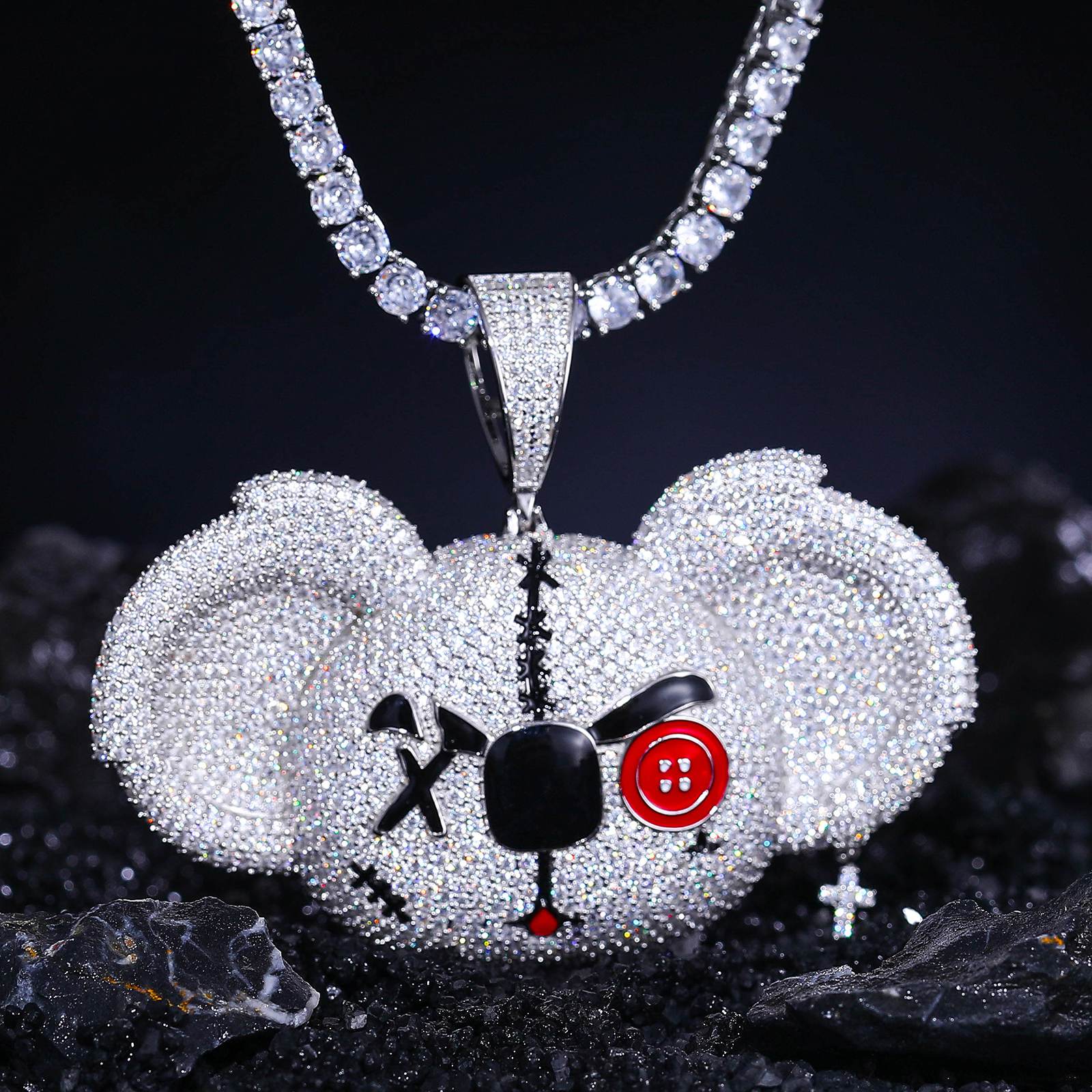 S925 Micro Moissanite Koala Cartoon Pendant
