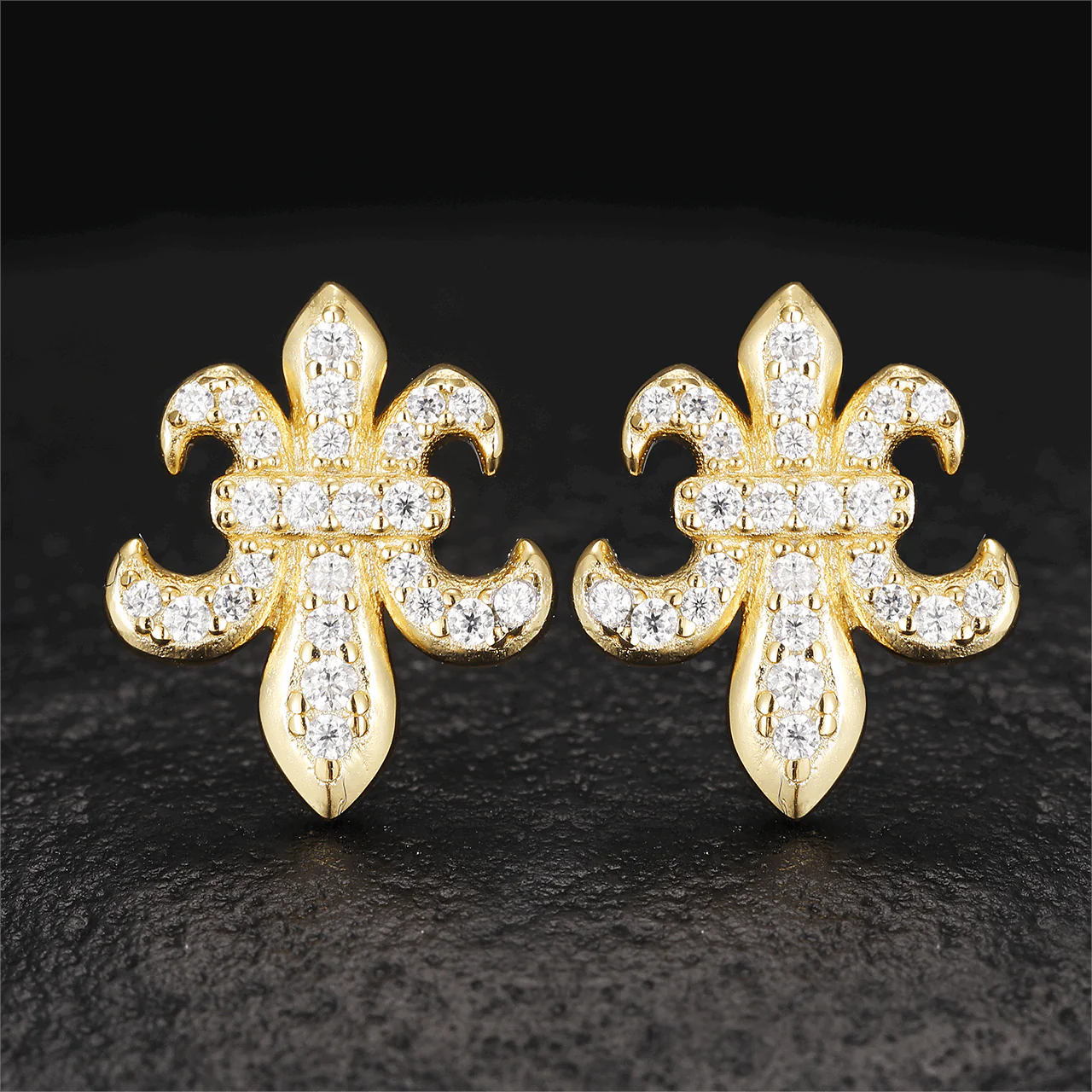 S925 Moissanite Iris Stud Earrings