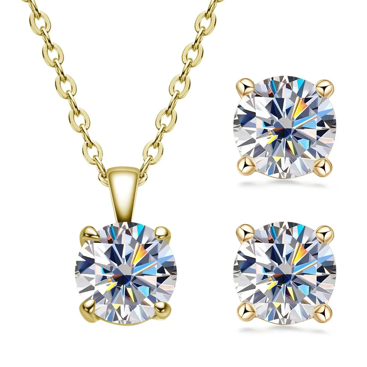 Moissanite jewelry set luxury necklaces