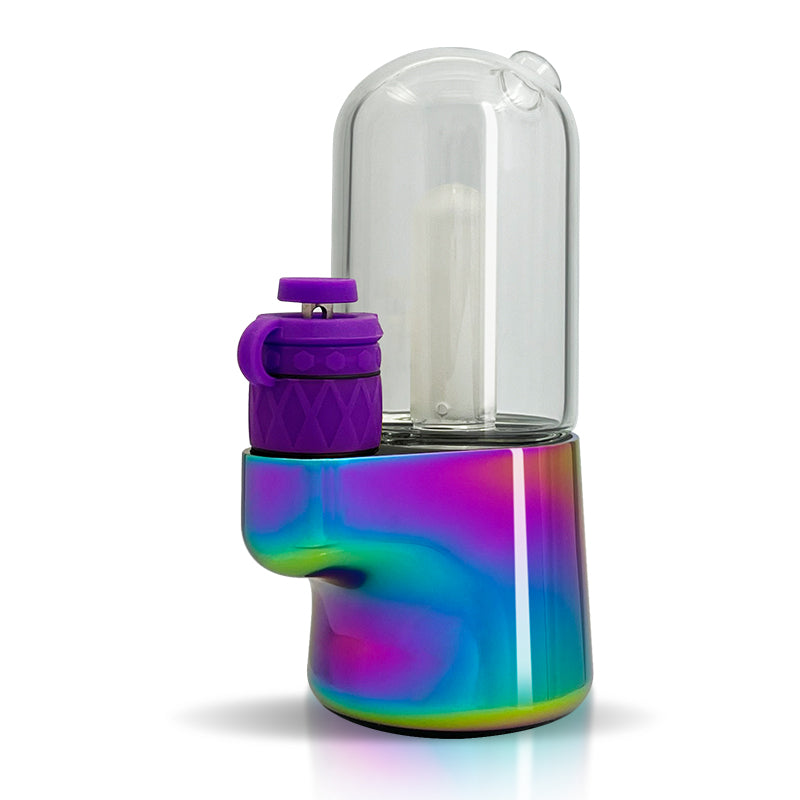 LEAFS Pro Portable Electric Dabbing Rig with Adjustable Temperature and LED Display - BLACK, TEAL AND RAINBOW