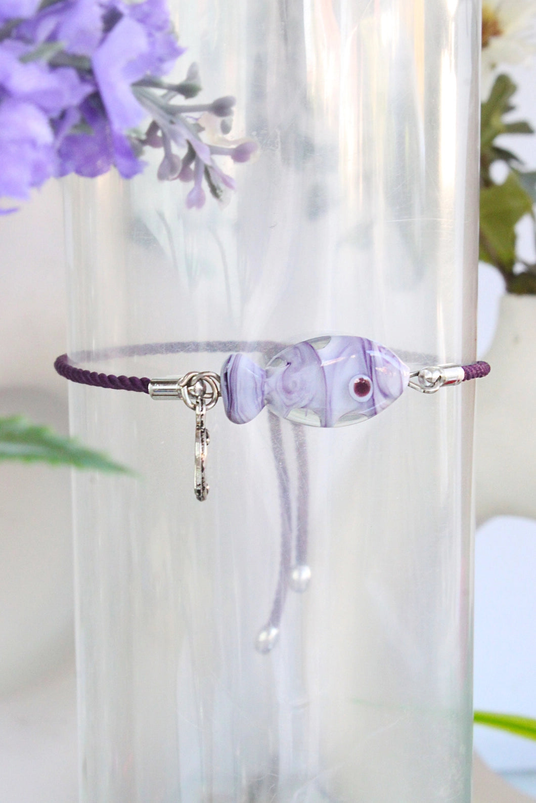 Murano Fish Glass Bracelet, Lampwork Animal Jewellery,