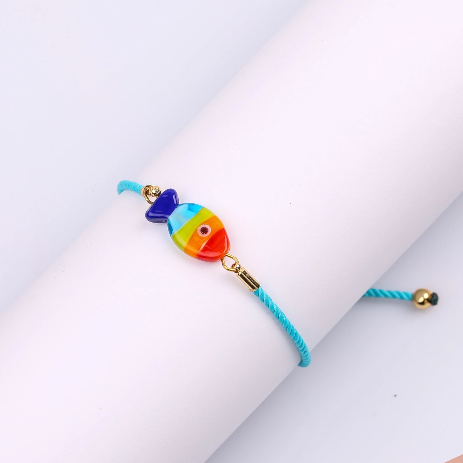 Rainbow Fish Bracelet, Ocean Jewellery, Murano, Sea Animal