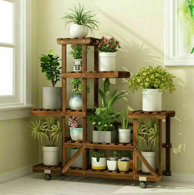 BloomSmart UNHO Wooden Plant Stand