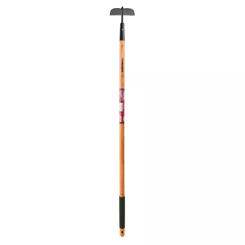 51 In. L Wood Handle 6.25 In. Garden Hoe with Grip