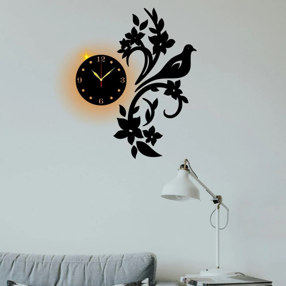 Beautiful Modern Design Wall Clock With Light