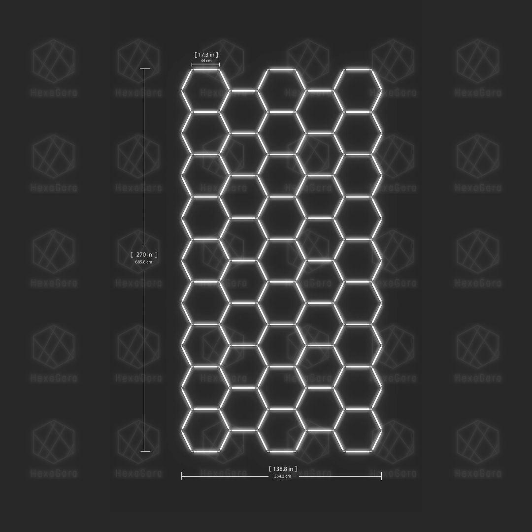 Hexagonal Lights Grid - 43 Hex