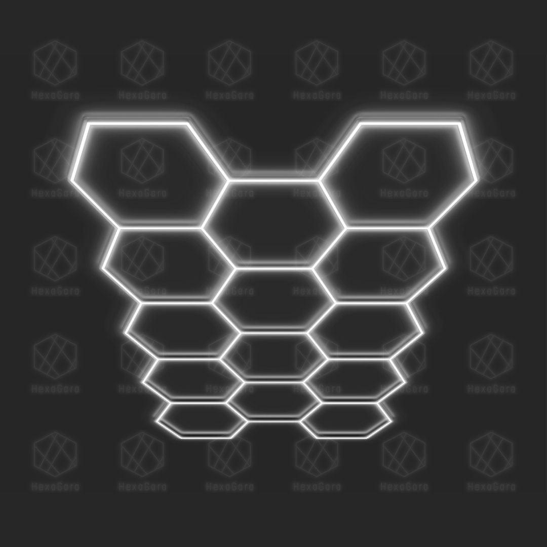 Hexagonal Lights Grid - 14 Hex