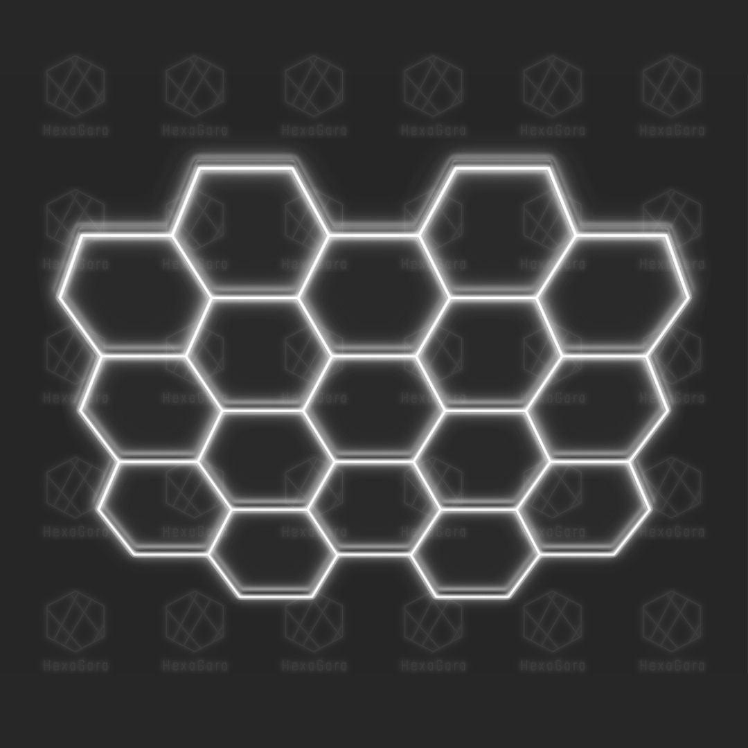 Hexagonal Lights Grid - 17 Hex