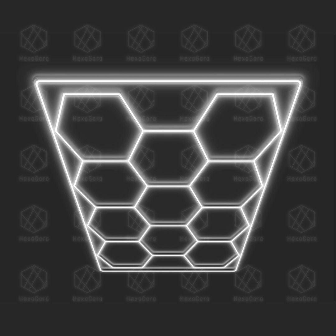 Hexagonal Lights Grid - 11 Hex With Border