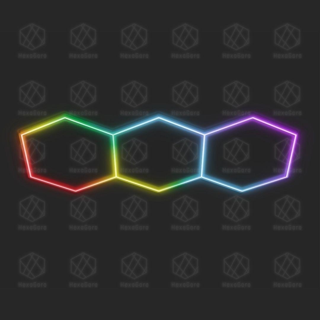 RGB Hexagonal Lights Grid - 3 Hex