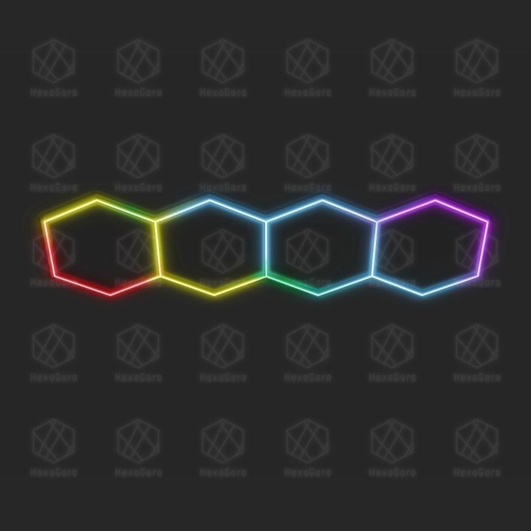 RGB Hexagonal Lights Grid - 4 Hex