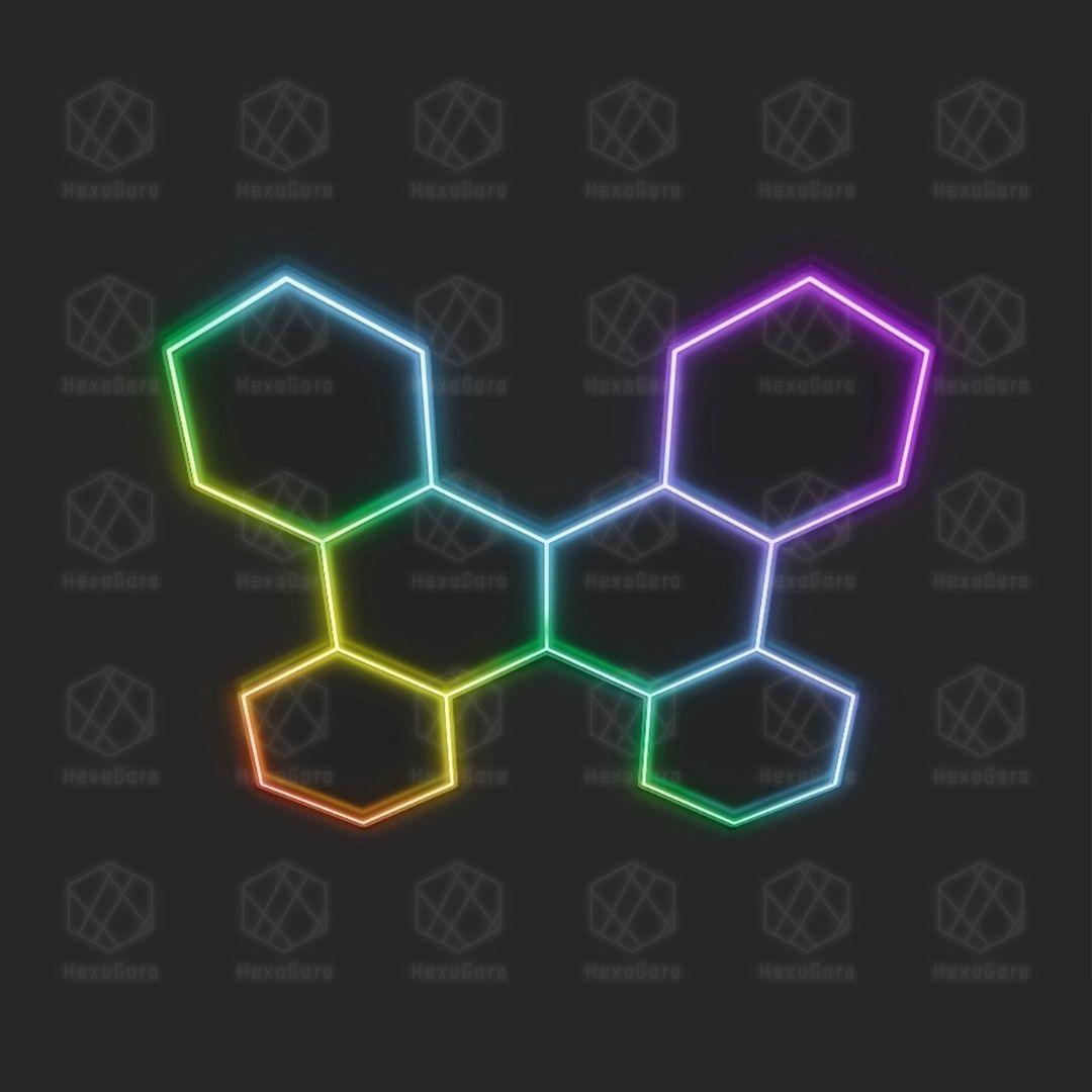 RGB Hexagonal Lights Grid - 6 Hex