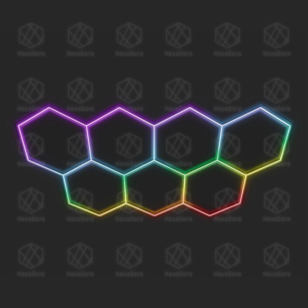 RGB Hexagonal Lights Grid - 7 Hex| Long