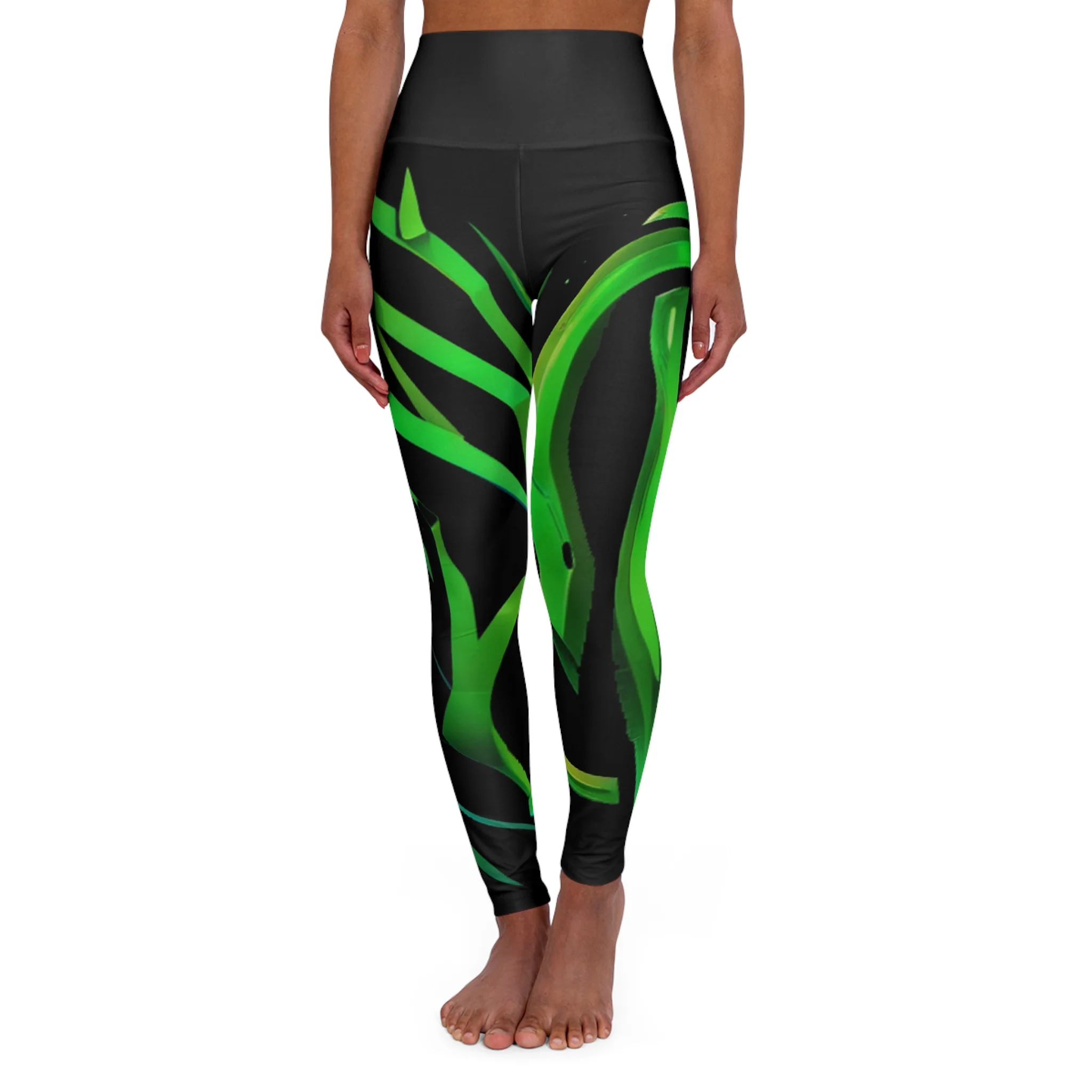 High Waisted Yoga Leggings (AOP)