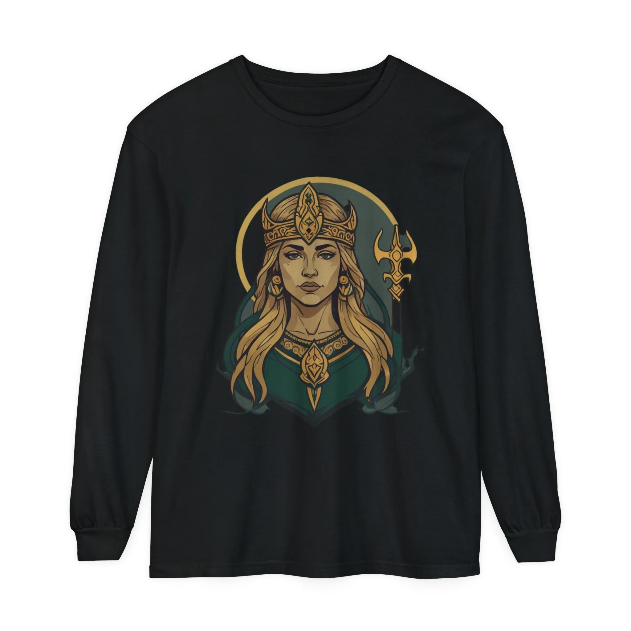 Freya: The Powerful Norse Goddess  Long Sleeve T-Shirt