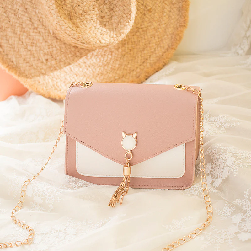 Trendy Cat Lock Envelope Clutch Crossbody Bag for Women