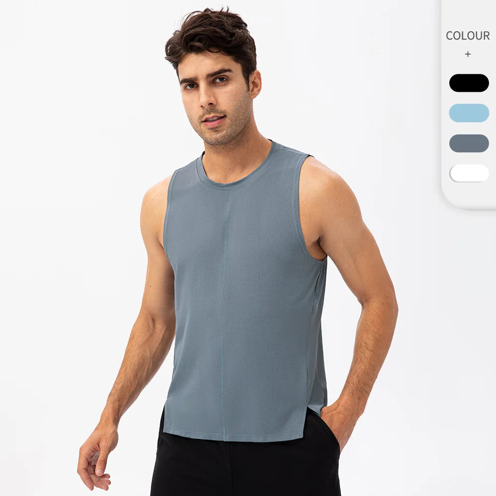 Man Sport Vest Gym Fitness T-shirt Quick Dry Workout Top for Exercise Compression Shirt for Man Active Wear Tank