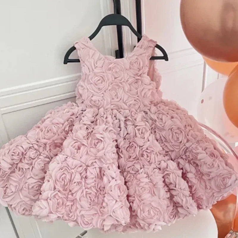 Baby Dress 2023 New Summer Girls' Dress for Children' Floral Baby Princess Tutu Dress Birthday Party Children's Wear Girls Dress