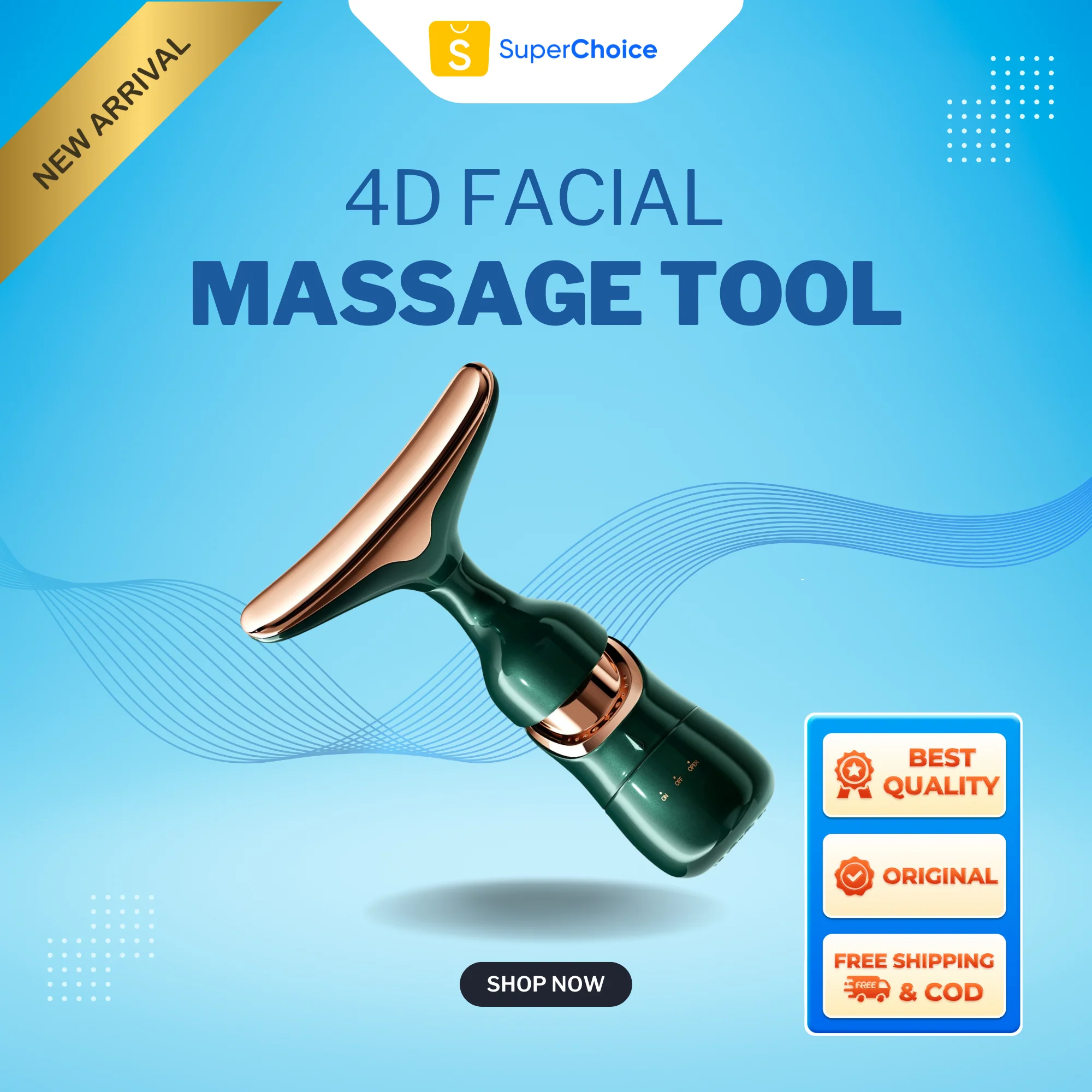 Four-Dimensional Multifunctional Lifting And Firming Massage Instrument Home Instrument Three-In-One Facial Beauty