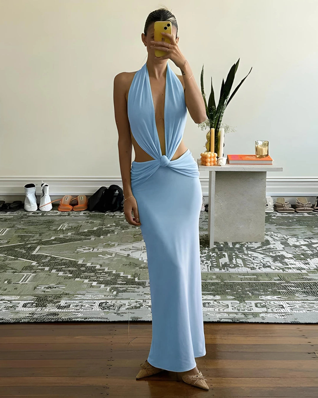 AYLA | Backless V-Neck Dress