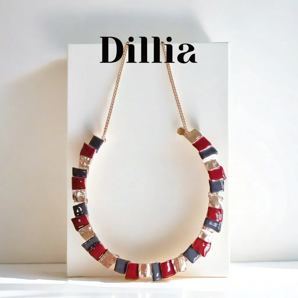 Vibrant Mosaic Multicolor Statement Necklace