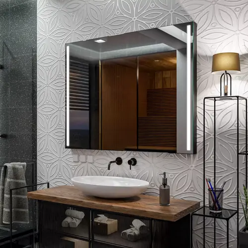 Miroir Rectangulaire 100x80 cm Antibuée LED - Design Horizontal Haut de Gamme