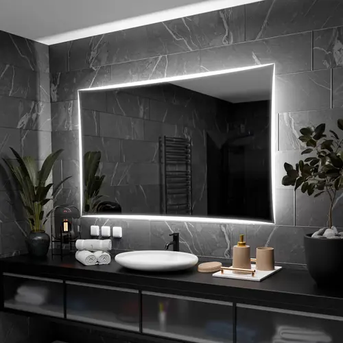 Miroir Salle de Bain 140x60 cm LED avec Antibuée et Station WiFi