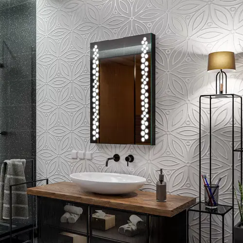 Miroir Salle de Bain Premium 80x100 cm avec Éclairage LED et Antibuée