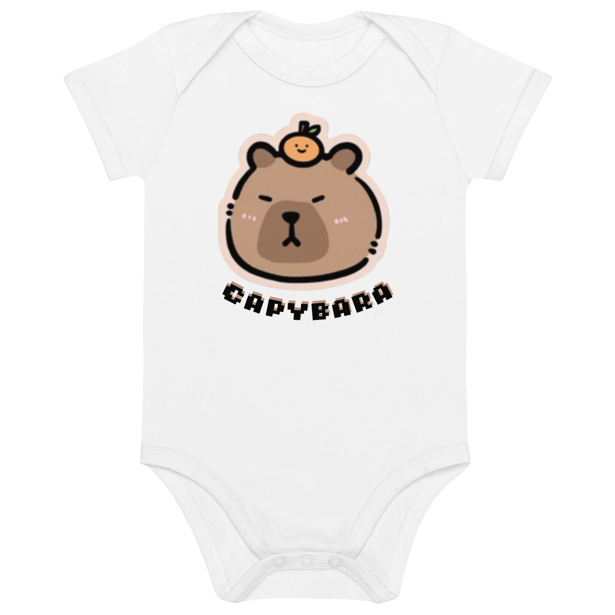 Cute Capybara Charm: Eco-Friendly Baby Bodysuit for Your Little One