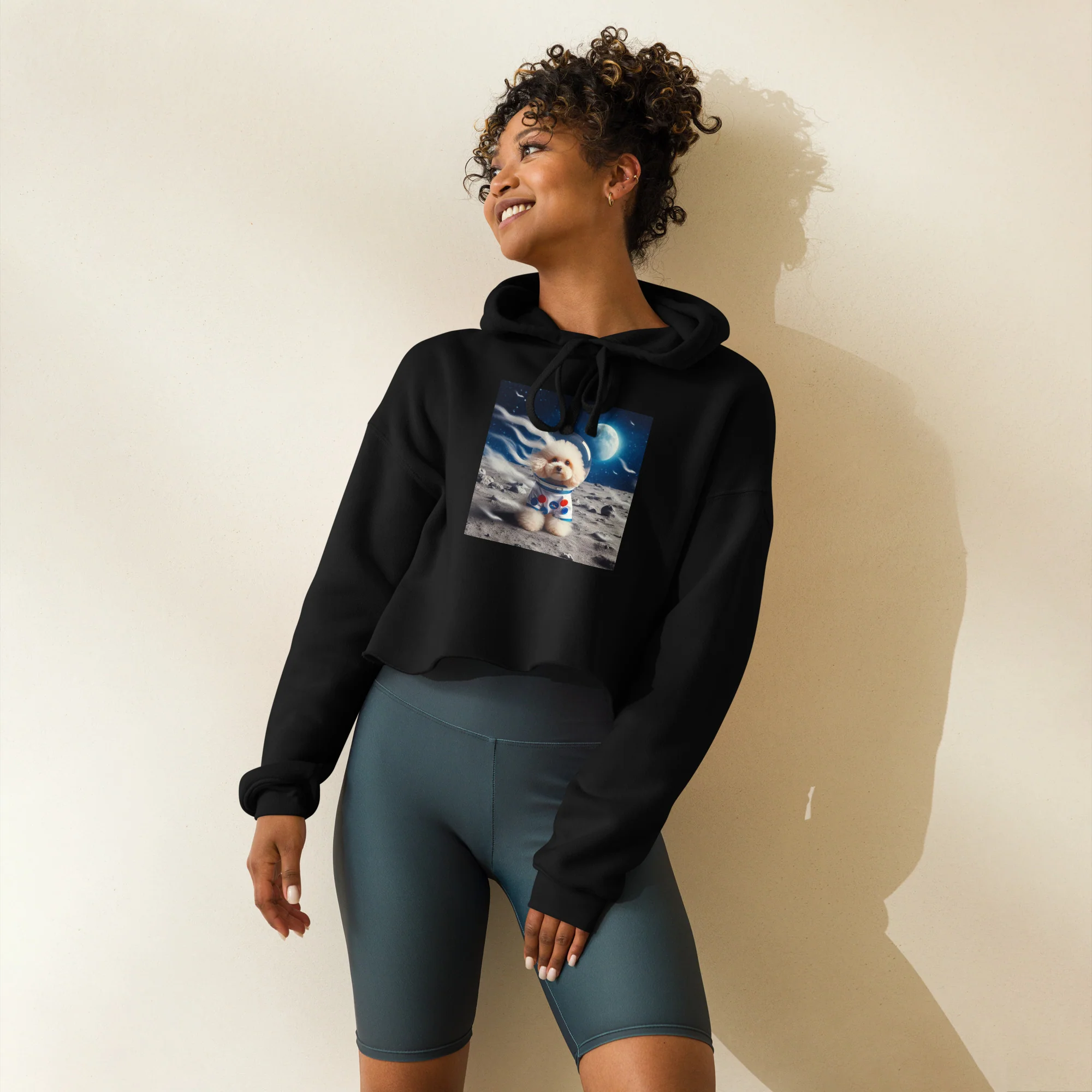 Cosmic Poodle Crop Hoodie