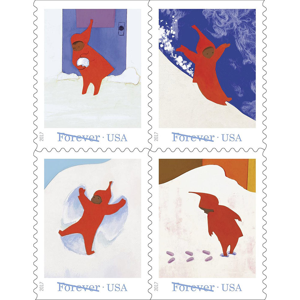 The Snowy Day Forever Stamps 2017 -100Pcs