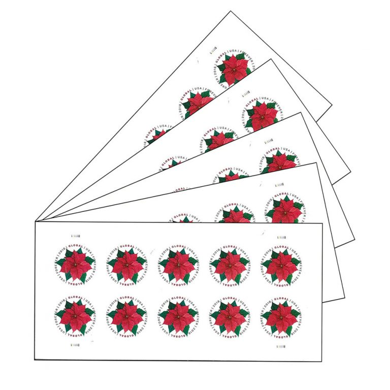 Global: Poinsettia Sheet 10pcs (10 sheets 100pcs)