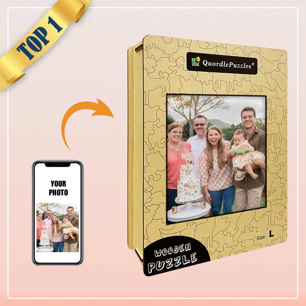 Personlig Foto Happy Family Trepuslespill